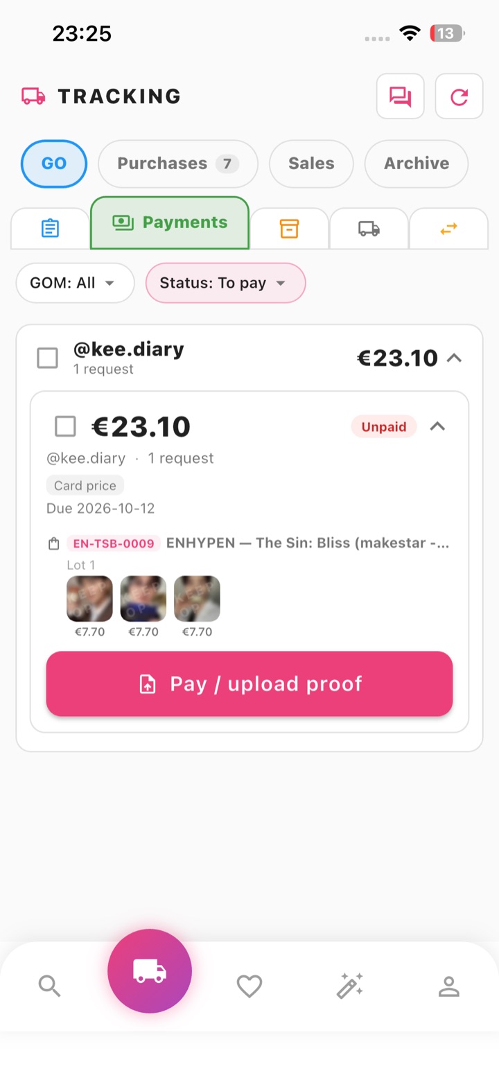 A payment request with its deadline
