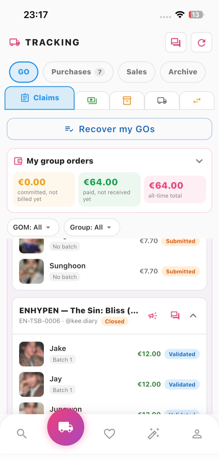 Tracking every group order in one screen